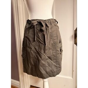 Dalia Collection Women's Cargo Skirt Size 8 Army Green